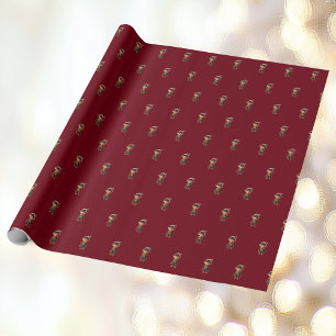 Cheerful Boy jul Elf Wrapping Papper Presentpapper
