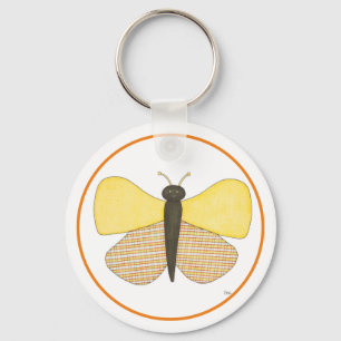 Cheerful Butterfly Keychain-Erin Brie Art Keychain Nyckelring