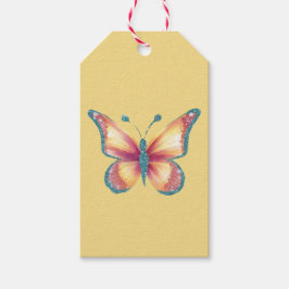 Cheerful Butterfly Presentetikett