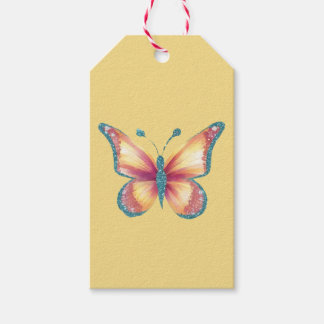 Cheerful Butterfly Presentetikett
