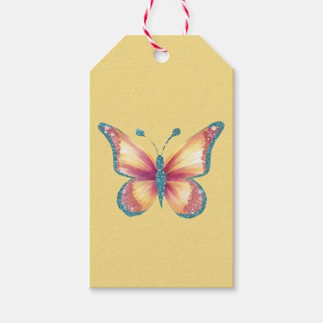Cheerful Butterfly Presentetikett (Framsidan)