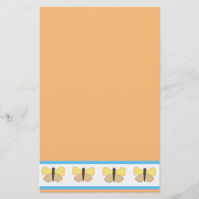 Cheerful Butterfly Stationery Brevpapper (Framsida)
