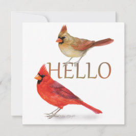 Cheerful Cardinals-Julhälsningar Julkort