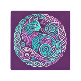 Cheerful Celtic Cat Circle