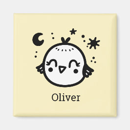 Cheerful Chick - Kawaii Bird Line Art" Magnet