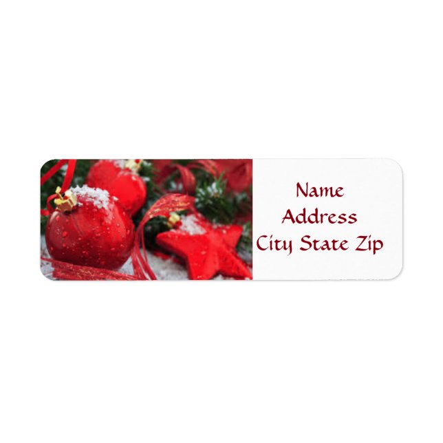 **CHEERFUL CHRISTMAS DECOR**-RETURETIKETTER RETURADRESS ETIKETT (Framsidan)