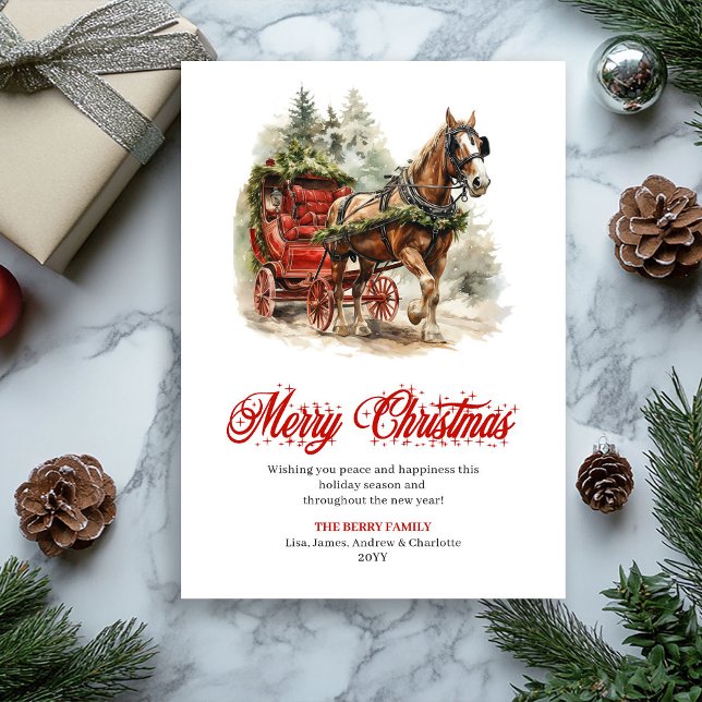 Cheerful Christmas scene editable greeting card Julkort (Cheerful Christmas scene editable greeting card)