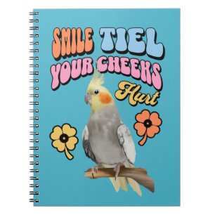 Cheerful Cockatiel Parrot Anteckningsbok