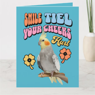 Cheerful Cockatiel Parrot Kort