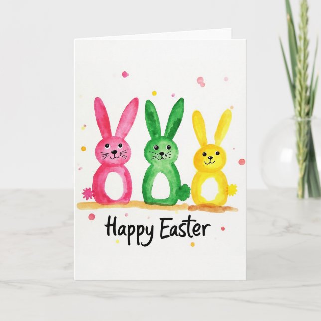 Cheerful Creature Watercolor Card Kort (Framsida)