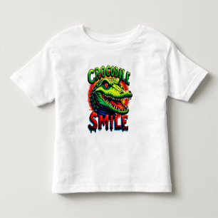 "Cheerful Crokodile Smile - Roligt and Whimsical T Shirt