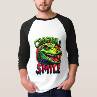 "Cheerful Crokodile Smile - Roligt and Whimsical T Shirt