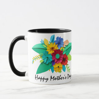 Cheerful cut Papper Bouquet Mugg