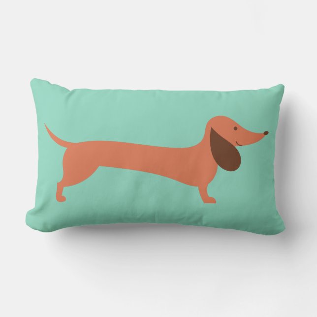 Cheerful Dachshund Lumbarkudde (Framsida)