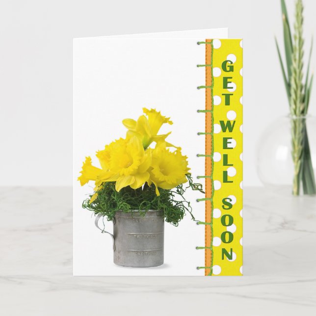Cheerful Daffodil Bouquet kommer snart Kort (Framsida)