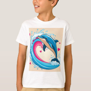 Cheerful Dolphin Mamma T Shirt