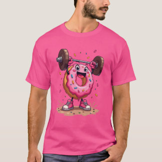 Cheerful Donut Gym Enthusiast T Shirt