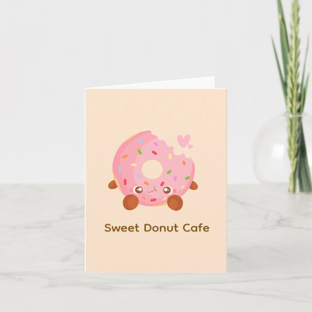 Cheerful Donut With Sprinkles Kort (Framsida)