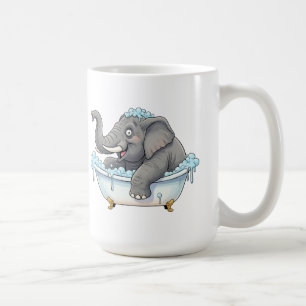 Cheerful Elephant som tar en bubble Bath Kaffemugg