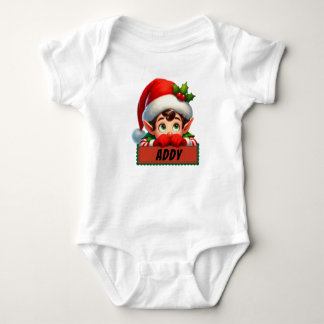Cheerful Elf jul Baby Bodykostym T Shirt