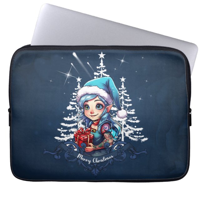 Cheerful Elf Laptop Fodral (Framsidan)