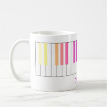Cheerful Färg Gradient Piano Mugg