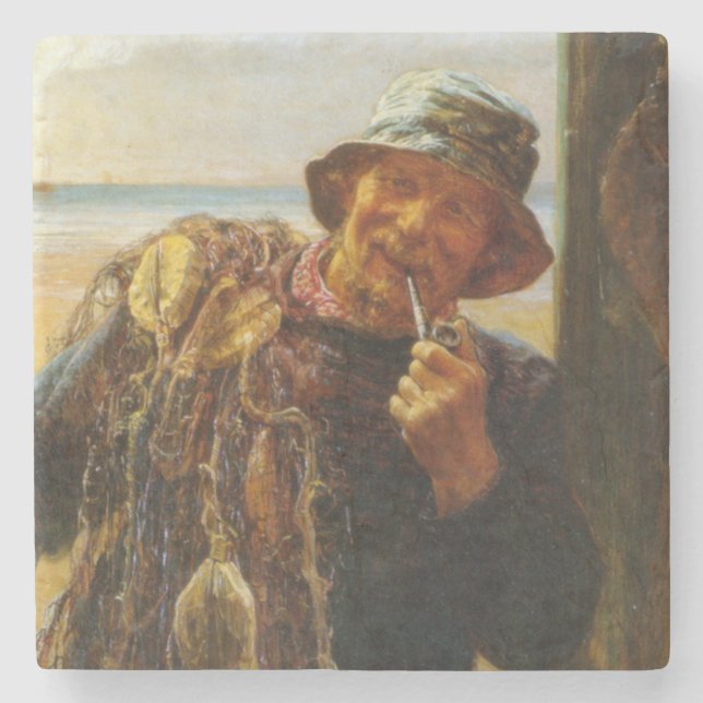 Cheerful Fisherman (av Frederick Morgan) Stenunderlägg (Framsidan)