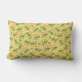  Cheerful Floral Pattern: Pink Flowers  Lumbarkudde