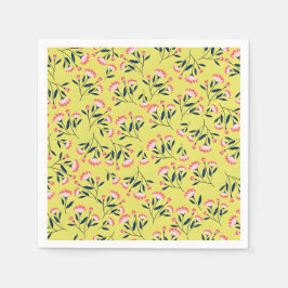  Cheerful Floral Pattern: Pink Flowers  Pappersservett