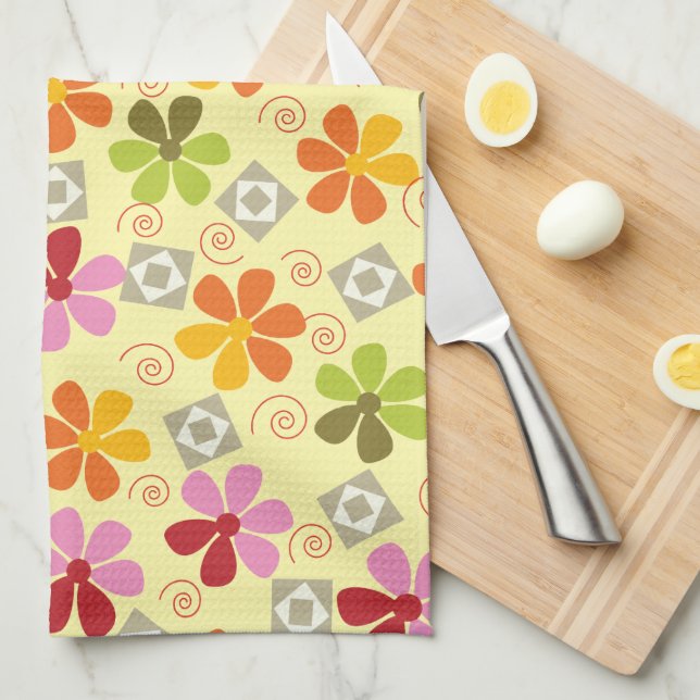 Cheerful Flowers Kitchen Towels Kökshandduk (Vikt i Fjärdedel)