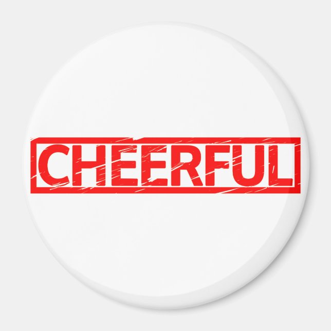 Cheerful Frimärke Magnet (Framsidan)