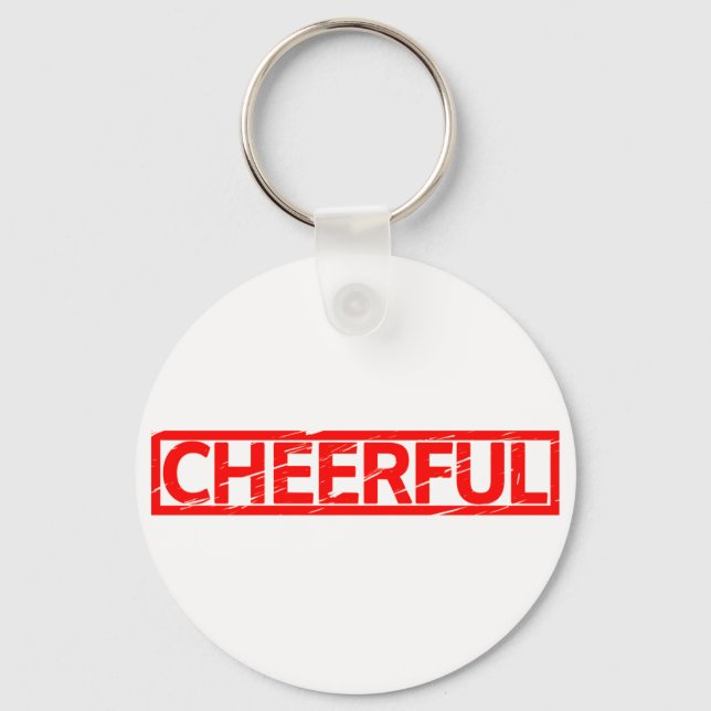Cheerful Frimärke Nyckelring (Framsida)