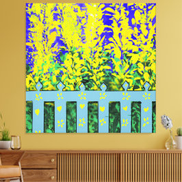 Cheerful Garden Escape: En dans av Gult Blooms Canvastryck