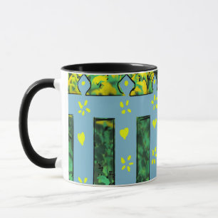 Cheerful Garden Escape: En dans av Gult Blooms Mugg