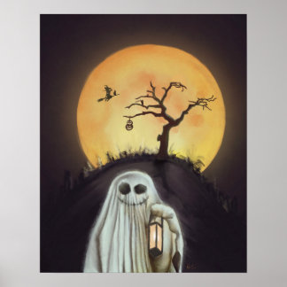 Cheerful Ghost 16-tums x 20-tums poster