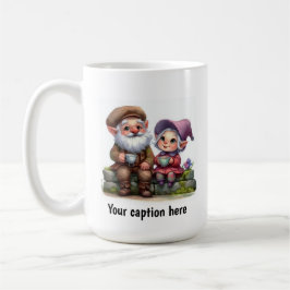 Cheerful Gnomes Enjoying a Coffee Break Kaffemugg