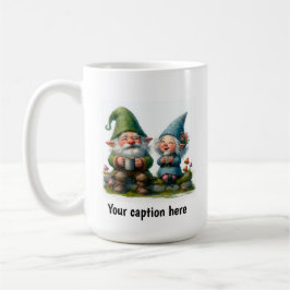Cheerful Gnomes Enjoying a Coffee Break Kaffemugg
