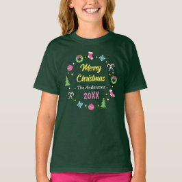 Cheerful god jul - Kids T Shirt