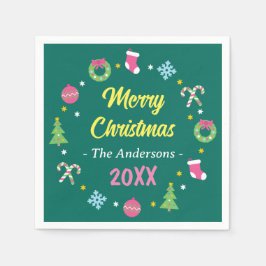 Cheerful god jul pappersservett