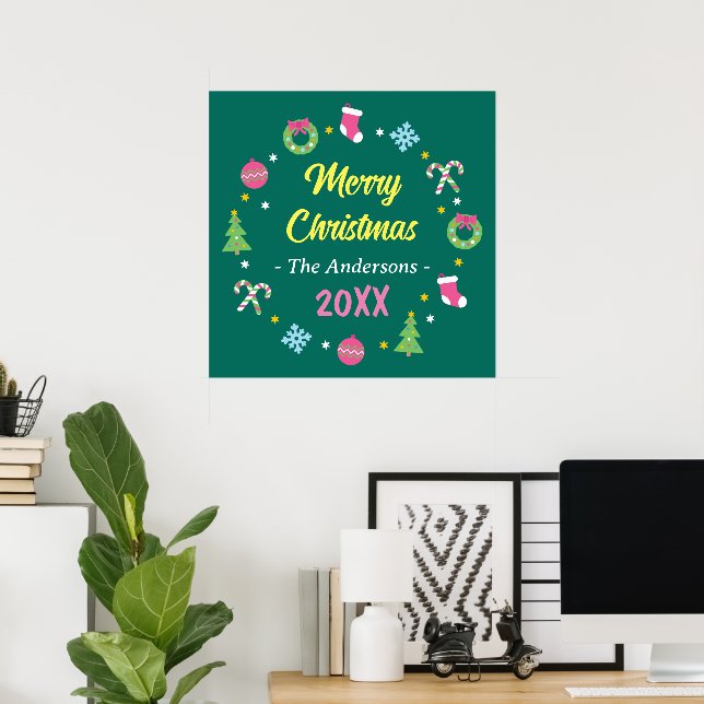 Cheerful god jul poster (Hemmakontoret)