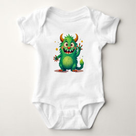 Cheerful Grönt Monster T Shirt