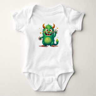 Cheerful Grönt Monster T Shirt