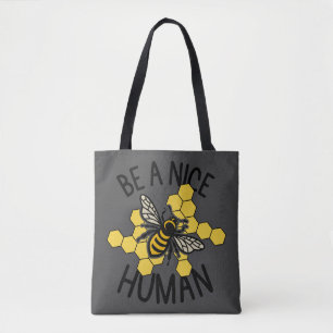 Cheerful Gult Humla Tote Bag: Naturens Deli Tygkasse