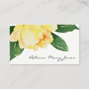 CHEERFUL GULT WATERCOLOR BLOMMIGT ADRESS VISITKORT