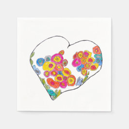 Cheerful Heart by Lydia's Art Sangria Pappersservett