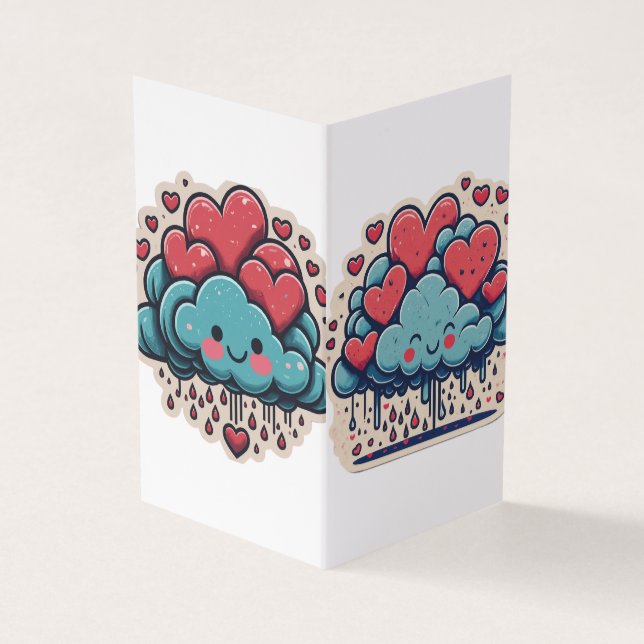 Cheerful Heart Rain Kort (Utsida)