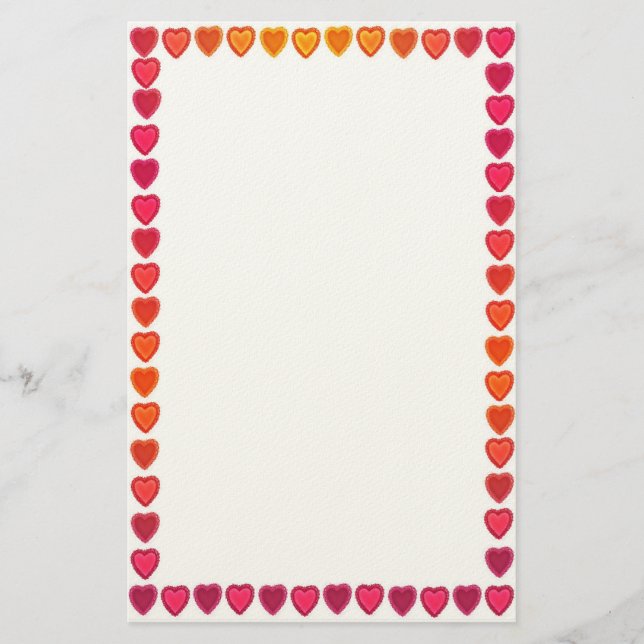 Cheerful Hearts Stationery Brevpapper (Framsida)