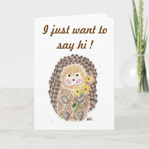 Cheerful hedgehog-hälsningskort kort