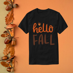 Cheerful Hej Fall Acorn T Shirt