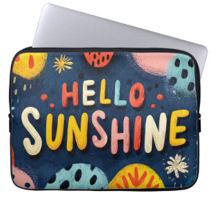 Cheerful "Hej Sunshine" Hälsning Laptop Fodral